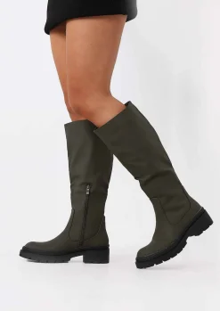 Boots|Rave Outfits*Missy Empire Zeke Khaki Wellie Boots