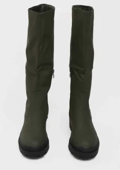 Boots|Rave Outfits*Missy Empire Zeke Khaki Wellie Boots