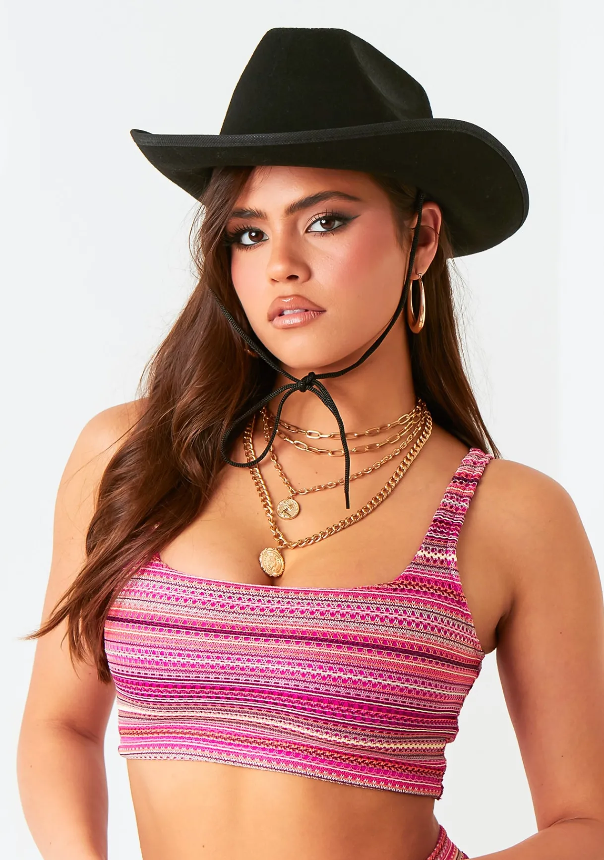 Hats*Missy Empire Zoe Black Cowboy Hat