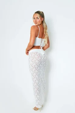 Tops|Co-Ords*Missy Empire Zoya White Lace Detail Corset Top